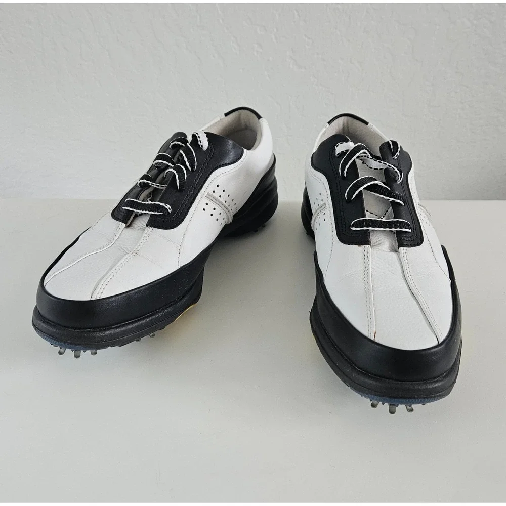 FootJoy eComfort Golf Shoes Women 6.5 M Black White Bicycle-Toe Soft Spike 98666